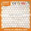 Foshan selling 20mm pattern round white shell mosaic,mesh backing MOP shell mosaic tile