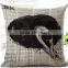 Square 45x45cm Cotton Linen colourful Painted One Side Printed Cushion Cover For Home Sofa Pillow Cover