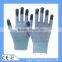 Palm Dotted Grip Carbon Fiber ESD Glove with Gray PU Top Fit Coated Gloves