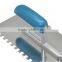 German Notched Stainless Steel Plastering Trowel with Wooden Handle