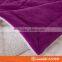 100% Polyester Fiber Blanket Purple Flannel Warm Plain Blankets