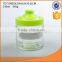 Hot sale transparent glass storage jar with colored lid