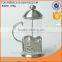 tempered glass tea/coffee pot and stainless steel pump lid