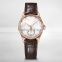 ladies fashion stainless steel and leather belt watch