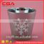 Glass candle cup in laser engraving pattern for home decorations