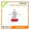 Colorful mini fashionable portable three usb port car charger
