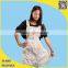 Apron Cooking Kitchen Front Pocket Adult Cotton Women Pink and White