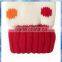 colorful spotty knit girls mitten with fleece lining