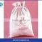 Eco hot sale silk lingerie drawstring bag with customized logo