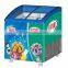 curved glass/flat glass door chest freezer ice cream freezer commercial display showcase