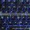 USB Wired Blue LED Backlit computer Keyboard with Cool Crack parttern