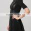 womens leather coat - black
