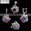 Silver Jewelry Set 925 Off You Sapphire Silver Wedding Earrings TZ-0181