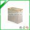 Simple &cheap round laundry basket with bamboo edge