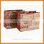 Recycled custom made white kraft paper bags with paper handles