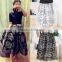 Elegant Ladies Women Retro High Waist Lined Casual Organza Skirt
