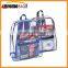 Front zippered pocket transparent teenager backpack