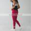 Oem service fashion design sports wear 88% polyester 12% spandex yoga pants wholesale