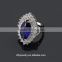 Fashion Jewelry Factory wholesale price white gold plated oval shape sapphire wedding jewelry set for women's