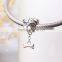 S029 Globalwin Bulldog Jewelry Charm With Bone Dangling Vintage Silver European Charms