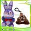 wholesale keyring plush cartoon keychain M rainbow bean toy