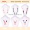 2017 Latest design silicone baby teething beads necklace