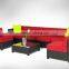 Indoor Outdoor Sofa Furniture set Patio Sectional - Red Cushion