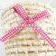 Mini woven cute corn husk natural gift basket with bowknot