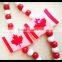 Independence day national flag printing plastic red led lighting up beads party necklace for 4th of july