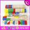 Colorful 80 pieces kids wooden toy connecting building blocks best sale children wooden intelligence building blocks W13A137