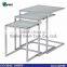 Modern Nesting Table Living Room Square Tea Table Tempered Glass Table