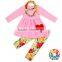 Baby Girl Spring Clothes Set Pink Long Sleeve Bulk Cheap Wholesale Ruffle Clothing