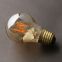 A55 LED filament light brown 6 filament wave bulb amber LED filament light