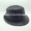 Blank Black Top Cap , Formal Hat For Man , Wedding Hat With Leater