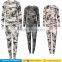 2014 women long sleeve casual running sport Full Leopard and Camouflage Print Black Trim 2 Piece Lounge Tracksuit