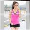 Ladies Yoga Custom Rash Vest Polyester Spandex Fitness Tank Tops For Gym Slimming