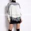 zigzag pattern fringed new deisgn women poncho sweater