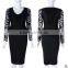 F20037A lady patchwork dress design top fashion sexy women lace dress
