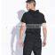 high quality custom cotton/polyester short sleeve pullover hoodie