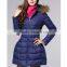 2015 New Design Lady Down Jacket With Fur Hoody