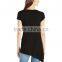 Women's Scoop Neck Asymetrical HemCotton/Viscose Knit Top/Dress Shirt