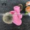 Winter Autumn Cute Pom Pom Girl Hand Crochet Booties Baby Sock Shoes