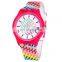 Fashion Design Print Pvc Plastic Wristband Children Kids Watch