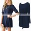 2016 Women Summer Casual Long Sleeve shirt- Evening Party Cocktail Short Mini Dress -High quality stylish simple shirt