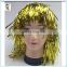Cheap Carnival Party Unisex Short Gold Tinsel Wigs HPC-0053