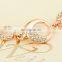 Gorgeous Gold Silver Rose Color Charm Bracelet Wedding Party Beads Bracelets Women Bridal Pulseras