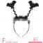 Plastic bat pattern black headdress halloween party accessories headband