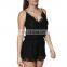 Tube Dress Romper Spagheti Strap Open Breast Black Lace Jumpsuits Short Mini Casual Playsuits