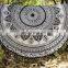 Indian Handmade Round Tapestry 72" Wall Hanging Ombre Mandala Design Beach Towel Yoga Mat Tassel Lace
