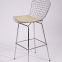 Harry bertoia bar stool with low costs in stainless steel frame